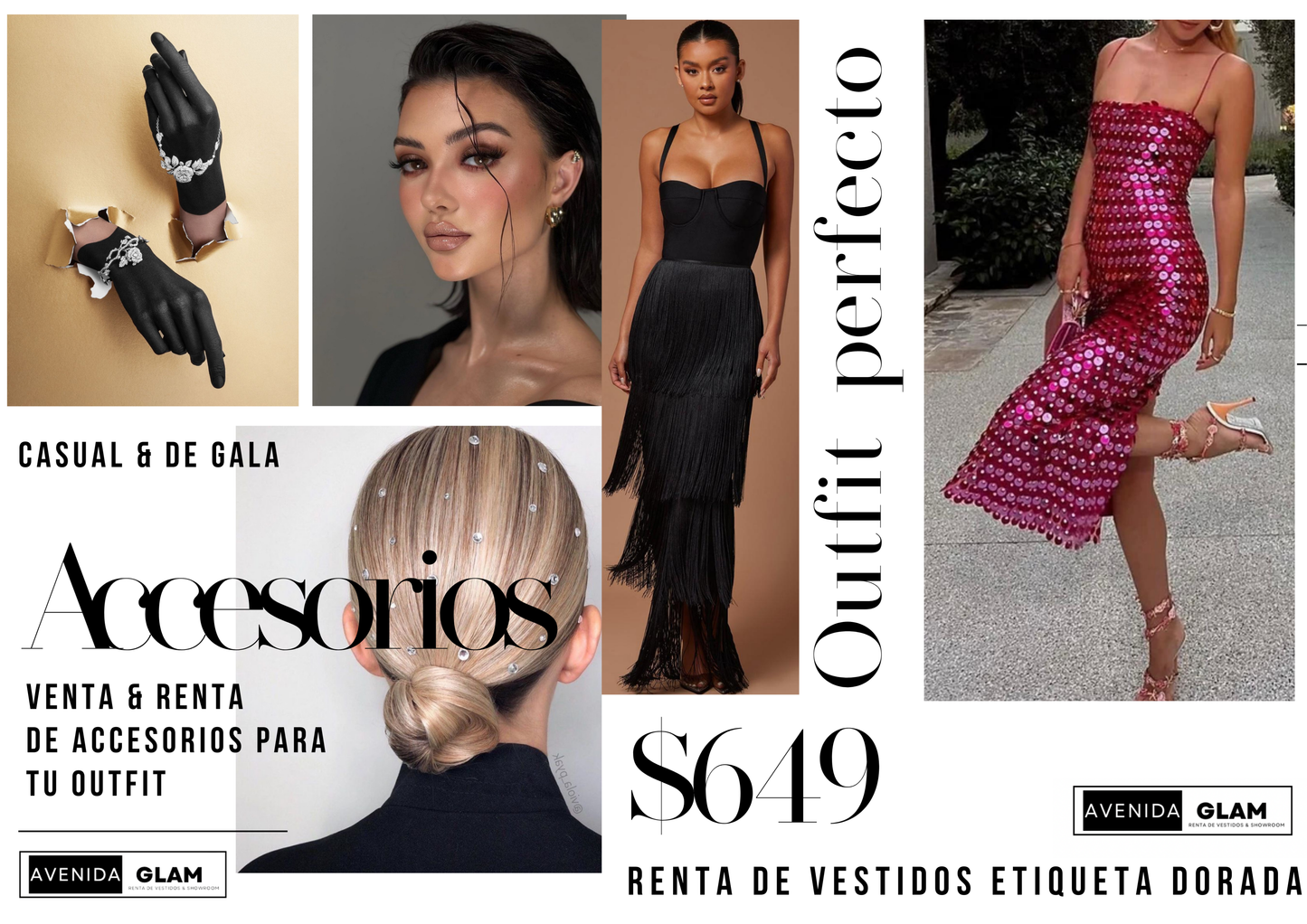 Renta vestidos de noche XS-XXL